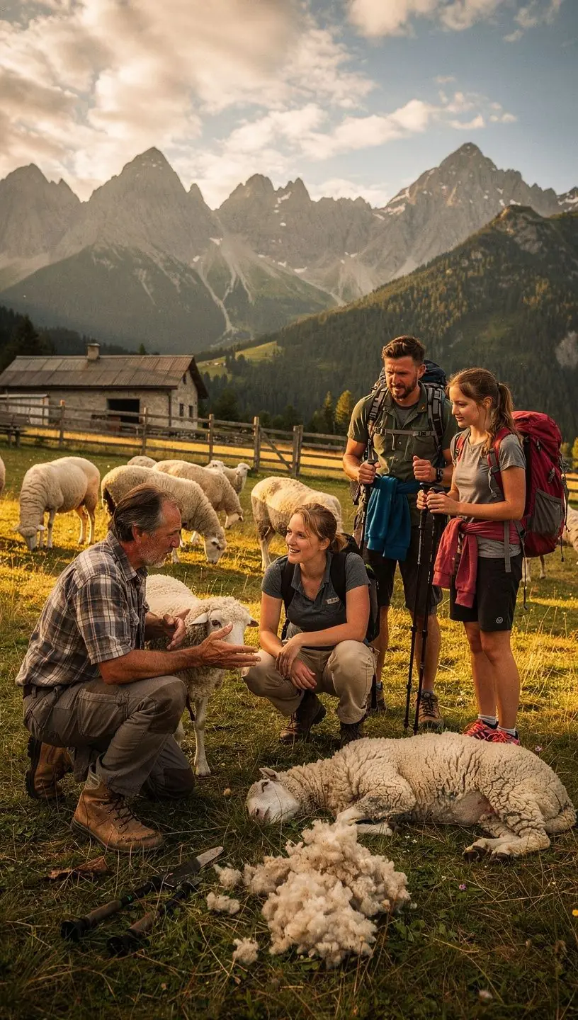 Tourists strolling through a cobblestone street lined with colorful buildings in a Slovak historic district.